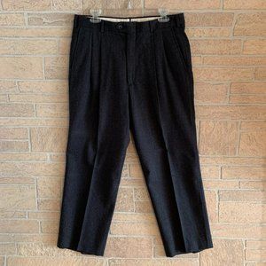 Tailored Mannor Thick Grey Wool Slacks 36 x 29